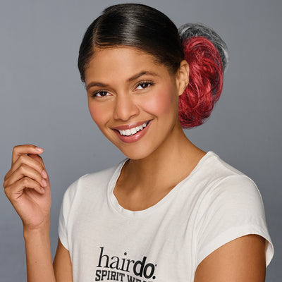 SPIRIT WEAR 2PC HAIR WRAP IN COLOR RED 200 & GRAY 424