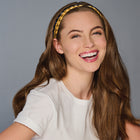 SPIRIT WEAR 2PC BRAID HEADBAND IN COLOR GOLD 1235 & BLACK SHIMMER