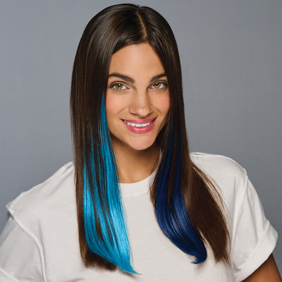 SPIRIT WEAR 2PC CLIP-IN COLOR HAIR EXTENSION IN COLOR BLUE 298 & BLUE 281