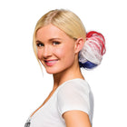 SPIRIT WEAR HAIR WRAP IN COLOR RED, WHITE & BLUE