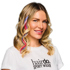 SPIRIT WEAR WAVY CLIP-IN HAIR EXTENSION IN COLOR RED, WHITE & BLUE