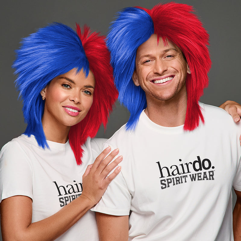 SPIRIT WEAR SPIKY SPIRIT WIG IN COLOR BLUE 286 & RED 186
 