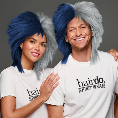SPIRIT WEAR SPIKY SPIRIT WIG IN COLOR  BLUE 289 & GRAY 429