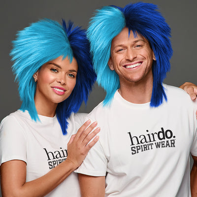 SPIRIT WEAR SPIKY SPIRIT WIG IN COLOR BLUE 298 & BLUE 281