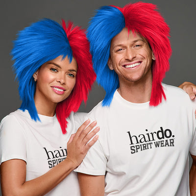 SPIRIT WEAR SPIKY SPIRIT WIG IN COLOR BLUE 300 & RED 185