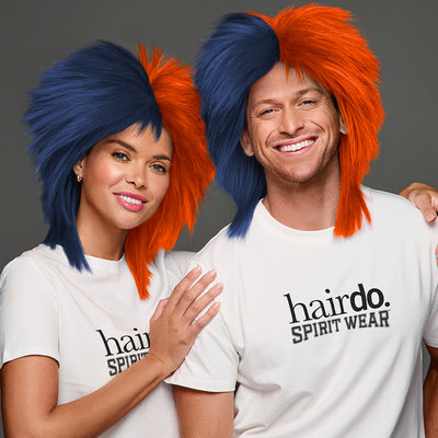 SPIRIT WEAR SPIKY SPIRIT WIG IN COLOR BLUE 533 & ORANGE 172