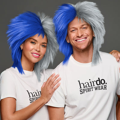 SPIRIT WEAR SPIKY SPIRIT WIG IN COLOR BLUE 286 & GRAY 429