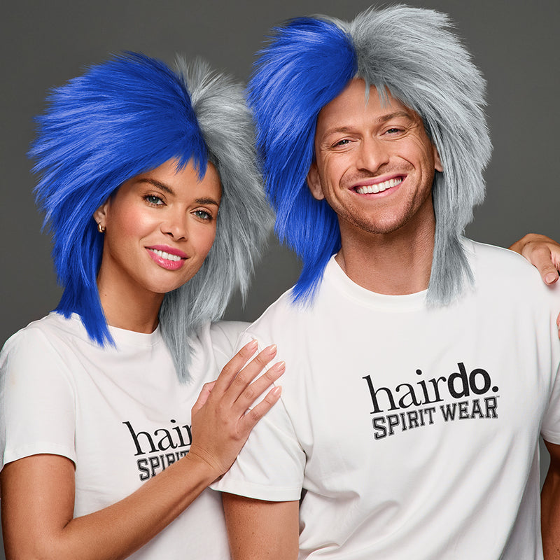 SPIRIT WEAR SPIKY SPIRIT WIG IN COLOR BLUE 286 & GRAY 429