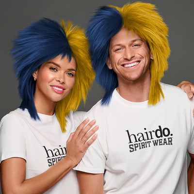 SPIRIT WEAR SPIKY SPIRIT WIG IN COLOR BLUE 289 & GOLD 117