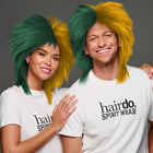 SPIRIT WEAR SPIKY SPIRIT WIG IN COLOR GREEN 3435 & GOLD 1235