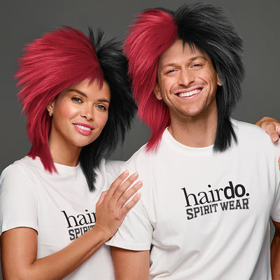 SPIRIT WEAR SPIKY SPIRIT WIG IN COLOR MAROON 202 & BLACK
