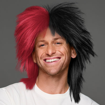 SPIRIT WEAR SPIKY SPIRIT WIG IN COLOR MAROON 202 & BLACK