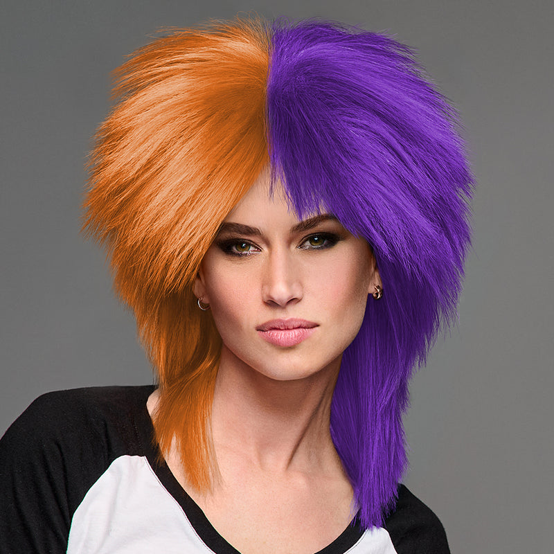 SPIRIT WEAR SPIKY SPIRIT WIG IN COLOR ORANGE 1595 & PURPLE 268