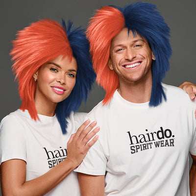 SPIRIT WEAR SPIKY SPIRIT WIG IN COLOR ORANGE 7417 & BLUE 2767