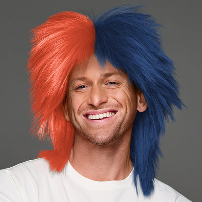 SPIRIT WEAR SPIKY SPIRIT WIG IN COLOR ORANGE 7417 & BLUE 2767