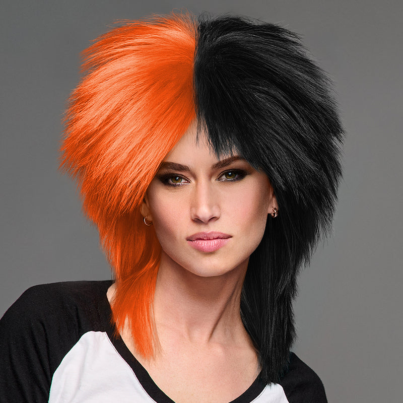 SPIRIT WEAR SPIKY SPIRIT WIG IN COLOR ORANGE 1665 & BLACK 6