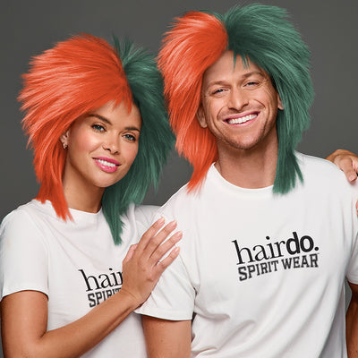SPIRIT WEAR SPIKY SPIRIT WIG IN COLOR ORANGE 1665 & GREEN 3435