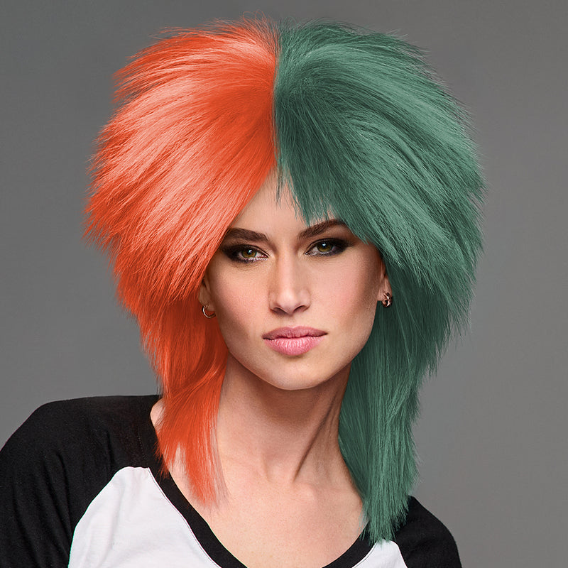 SPIRIT WEAR SPIKY SPIRIT WIG IN COLOR ORANGE 1665 & GREEN 3435