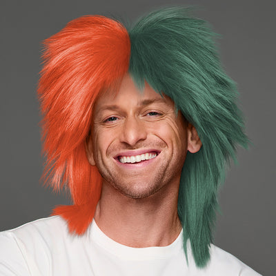 SPIRIT WEAR SPIKY SPIRIT WIG IN COLOR ORANGE 1665 & GREEN 3435