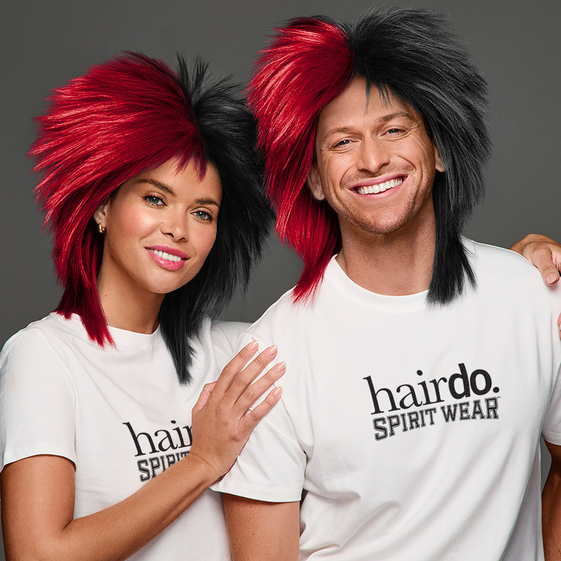 SPIRIT WEAR SPIKY SPIRIT WIG IN COLOR RED 186 & BLACK