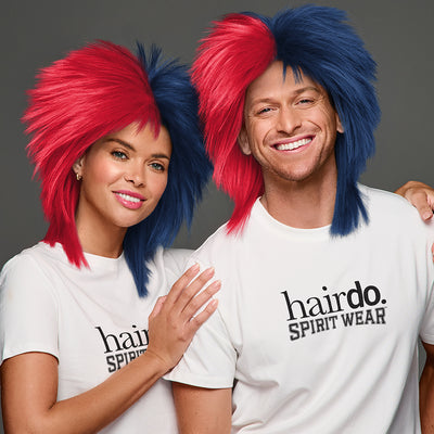 SPIRIT WEAR SPIKY SPIRIT WIG IN COLOR RED 186 & BLUE 2767
