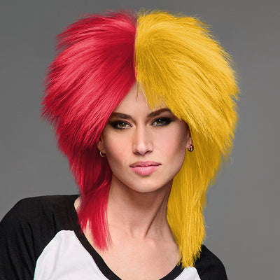 SPIRIT WEAR SPIKY SPIRIT WIG IN COLOR RED 186 & GOLD 142