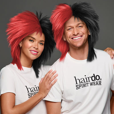 SPIRIT WEAR SPIKY SPIRIT WIG IN COLOR RED 1797 & BLACK 6C