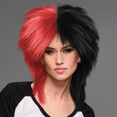 SPIRIT WEAR SPIKY SPIRIT WIG IN COLOR RED 1797 & BLACK 6C
