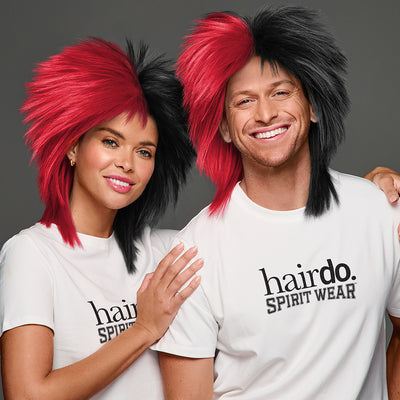 SPIRIT WEAR SPIKY SPIRIT WIG IN COLOR RED 200 & BLACK