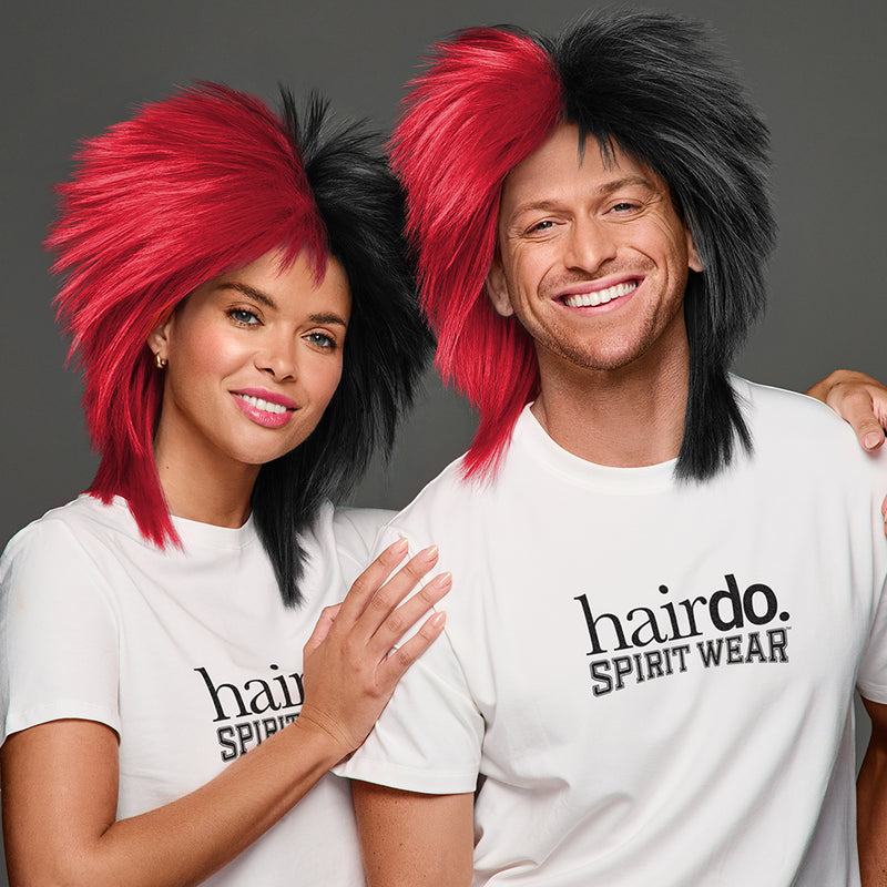 SPIRIT WEAR SPIKY SPIRIT WIG IN COLOR RED 200 & BLACK