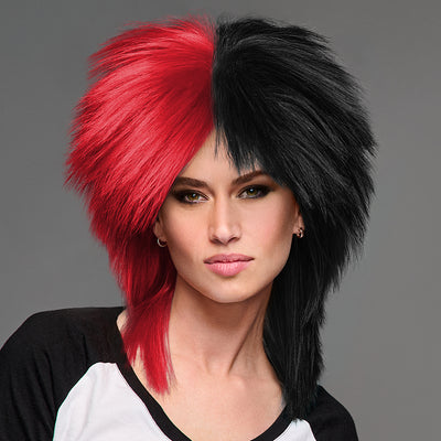 SPIRIT WEAR SPIKY SPIRIT WIG IN COLOR RED 200 & BLACK