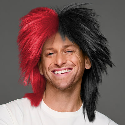SPIRIT WEAR SPIKY SPIRIT WIG IN COLOR RED 200 & BLACK