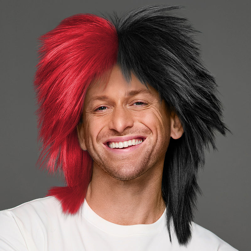 SPIRIT WEAR SPIKY SPIRIT WIG IN COLOR RED 200 & BLACK