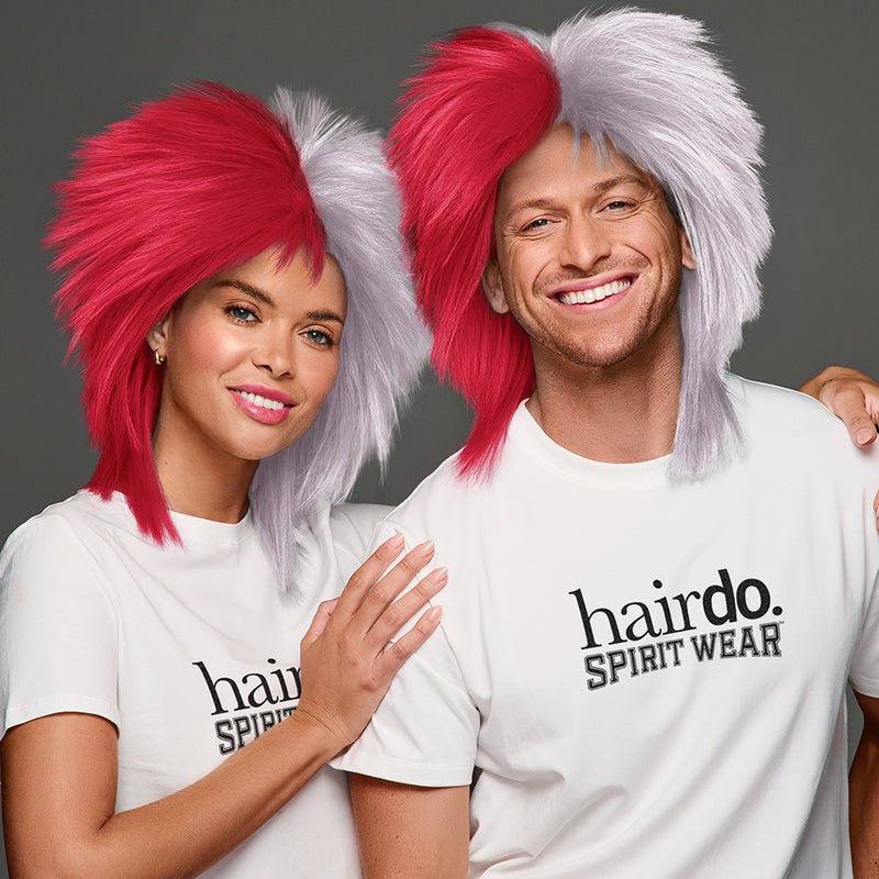SPIRIT WEAR SPIKY SPIRIT WIG IN COLOR RED 201 & CREAM 663