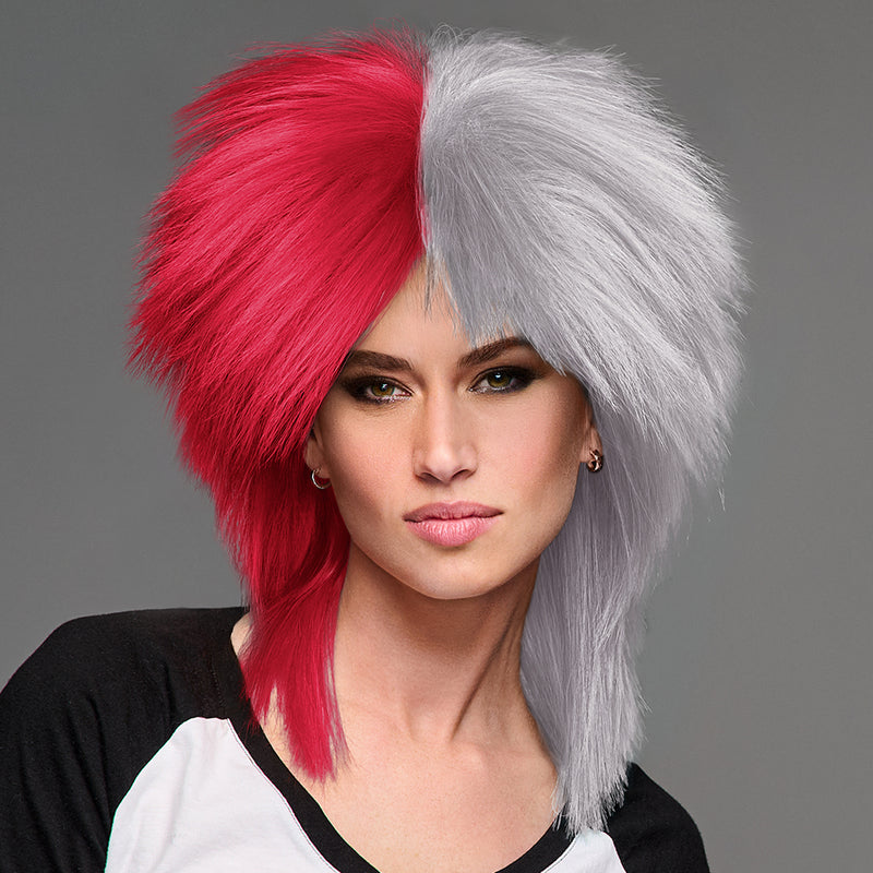 SPIRIT WEAR SPIKY SPIRIT WIG IN COLOR RED 201 & CREAM 663