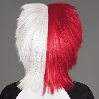 SPIRIT WEAR SPIKY SPIRIT WIG IN COLOR RED 201 & WHITE