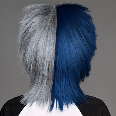 SPIRIT WEAR SPIKY SPIRIT WIG IN COLOR BLUE 2767 & GRAY 9