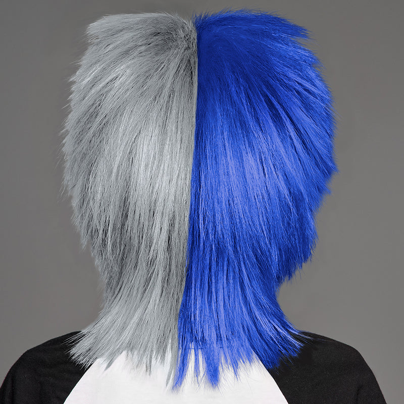 SPIRIT WEAR SPIKY SPIRIT WIG IN COLOR BLUE 286 & GRAY 429