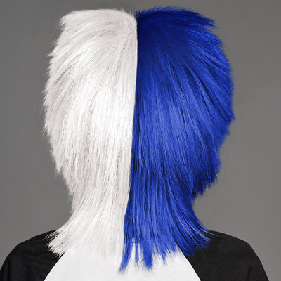 SPIRIT WEAR SPIKY SPIRIT WIG IN COLOR BLUE 286 & WHITE