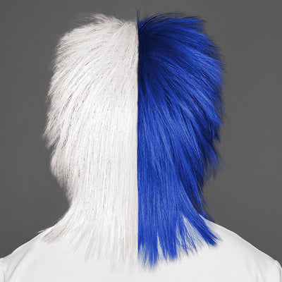 SPIRIT WEAR SPIKY SPIRIT WIG IN COLOR BLUE 286 & WHITE