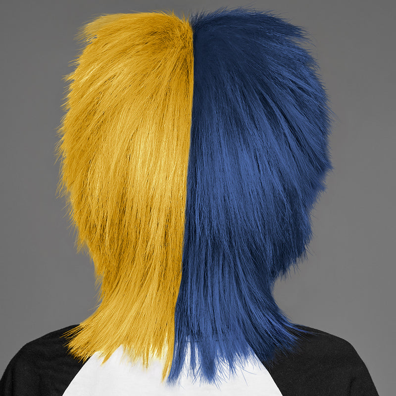 SPIRIT WEAR SPIKY SPIRIT WIG IN COLOR BLUE 289 & GOLD 117