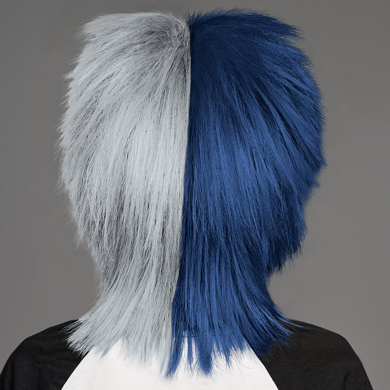 SPIRIT WEAR SPIKY SPIRIT WIG IN COLOR  BLUE 289 & GRAY 429