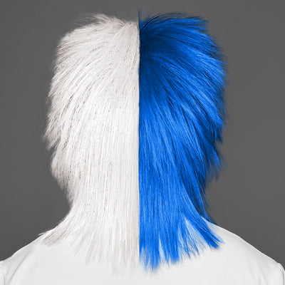 SPIRIT WEAR SPIKY SPIRIT WIG IN COLOR BLUE 2935 & WHITE