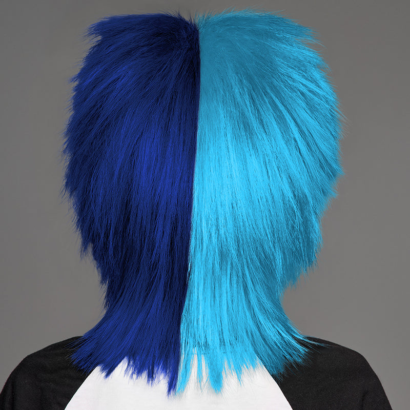 SPIRIT WEAR SPIKY SPIRIT WIG IN COLOR BLUE 298 & BLUE 281