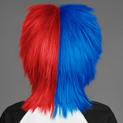 SPIRIT WEAR SPIKY SPIRIT WIG IN COLOR BLUE 300 & RED 185