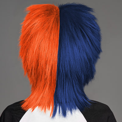 SPIRIT WEAR SPIKY SPIRIT WIG IN COLOR BLUE 533 & ORANGE 172