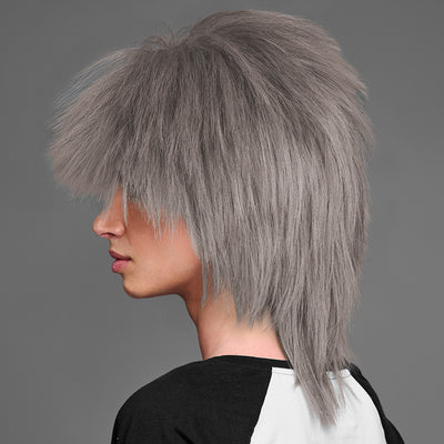 SPIRIT WEAR SPIKY SPIRIT WIG IN COLOR GRAY 409