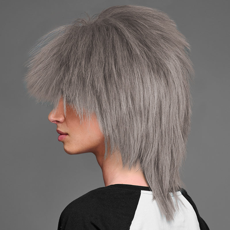 SPIRIT WEAR SPIKY SPIRIT WIG IN COLOR GRAY 409