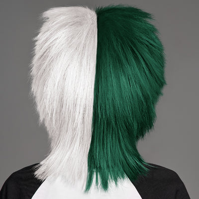 SPIRIT WEAR SPIKY SPIRIT WIG IN COLOR GREEN 567 & WHITE