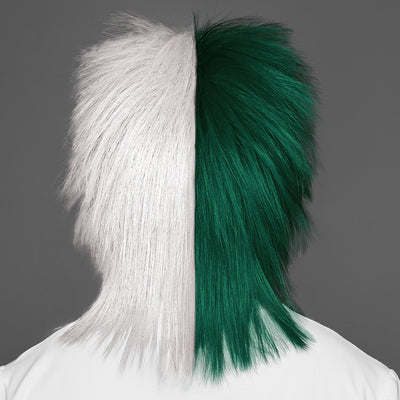 SPIRIT WEAR SPIKY SPIRIT WIG IN COLOR GREEN 567 & WHITE